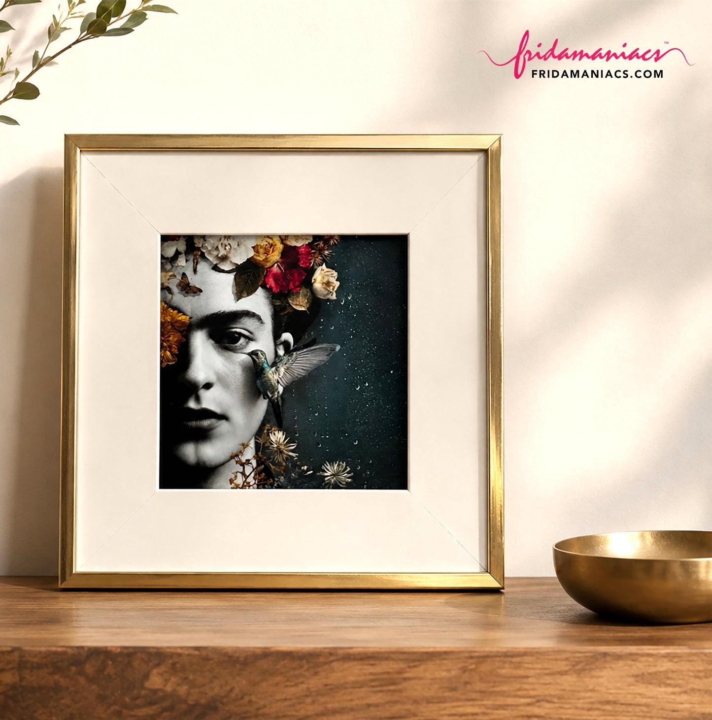 Frida Inspired Surrealist Art Print - Framed Poetic Contemporary Portraiture