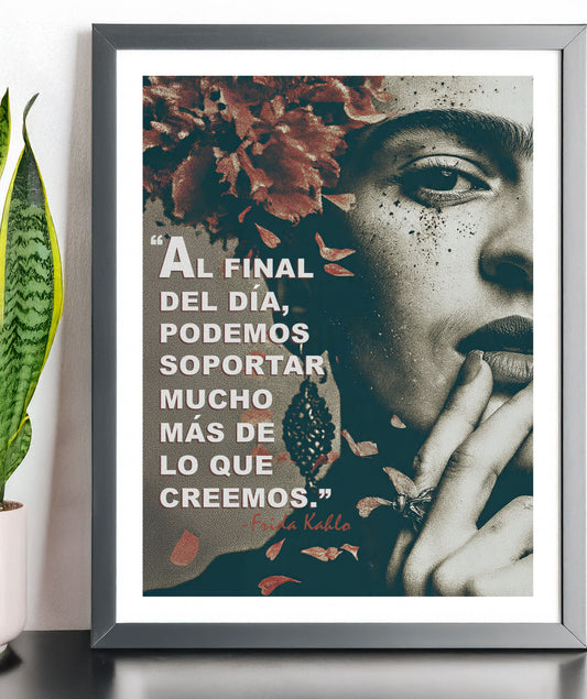 Frida Kahlo Inspired Art Print - Feminine Resilience