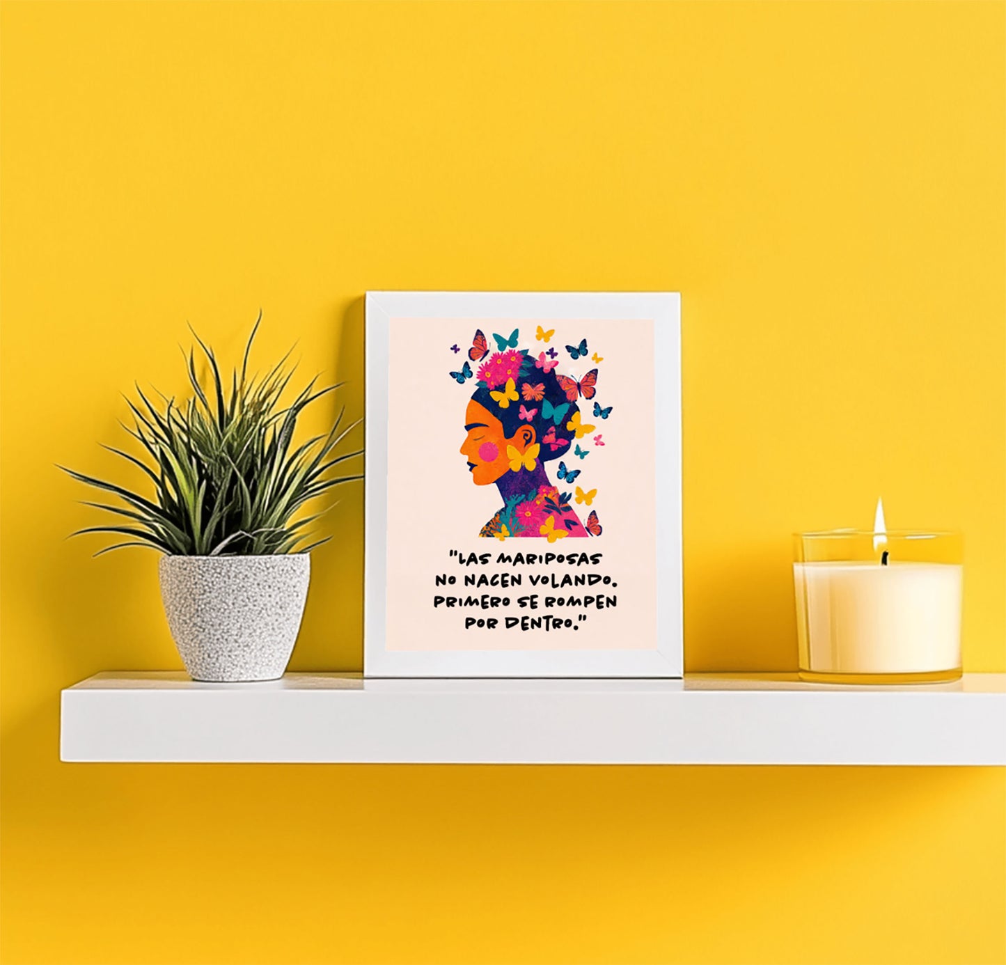 Frida Kahlo Butterfly Wall Art Print