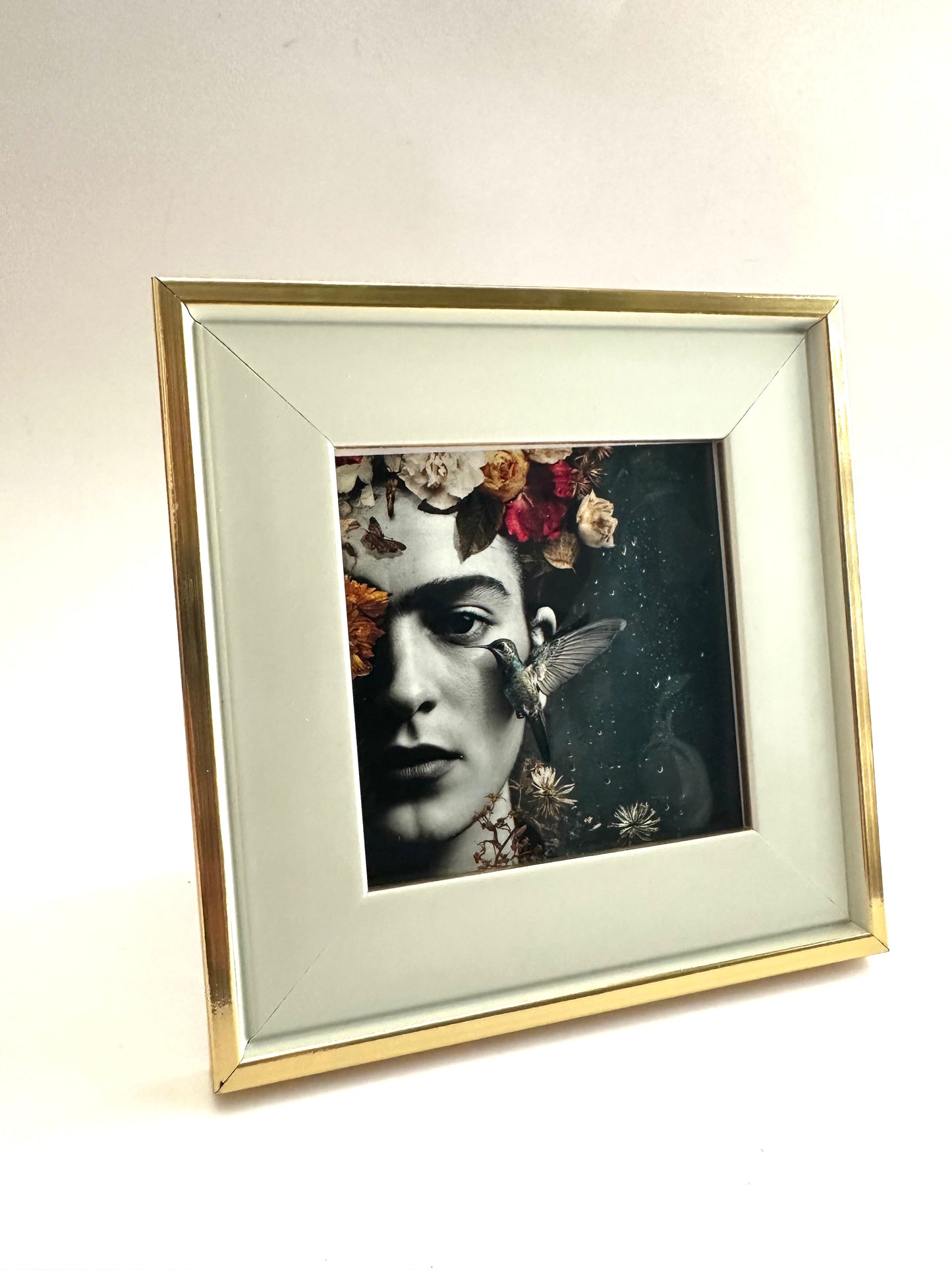 Frida Inspired Surrealist Art Print - Framed Poetic Contemporary Portraiture