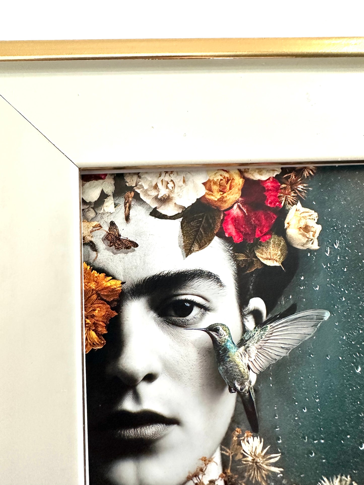 Frida Inspired Surrealist Art Print - Framed Poetic Contemporary Portraiture