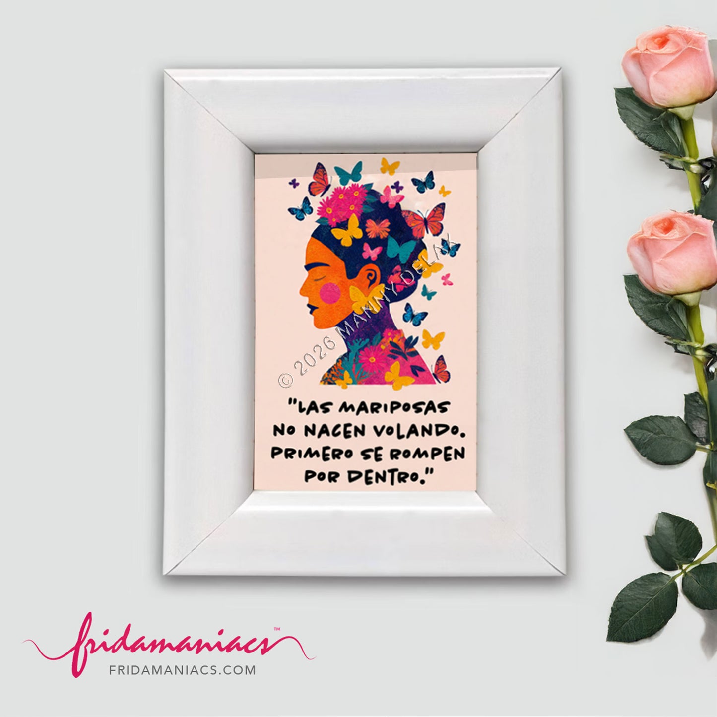 Mini Framed Butterfly Inspirational Art Print