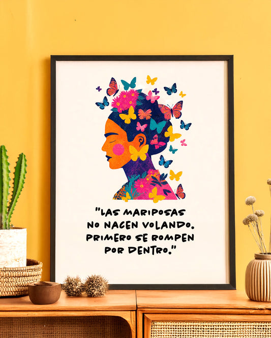 Frida Kahlo Butterfly Wall Art Print