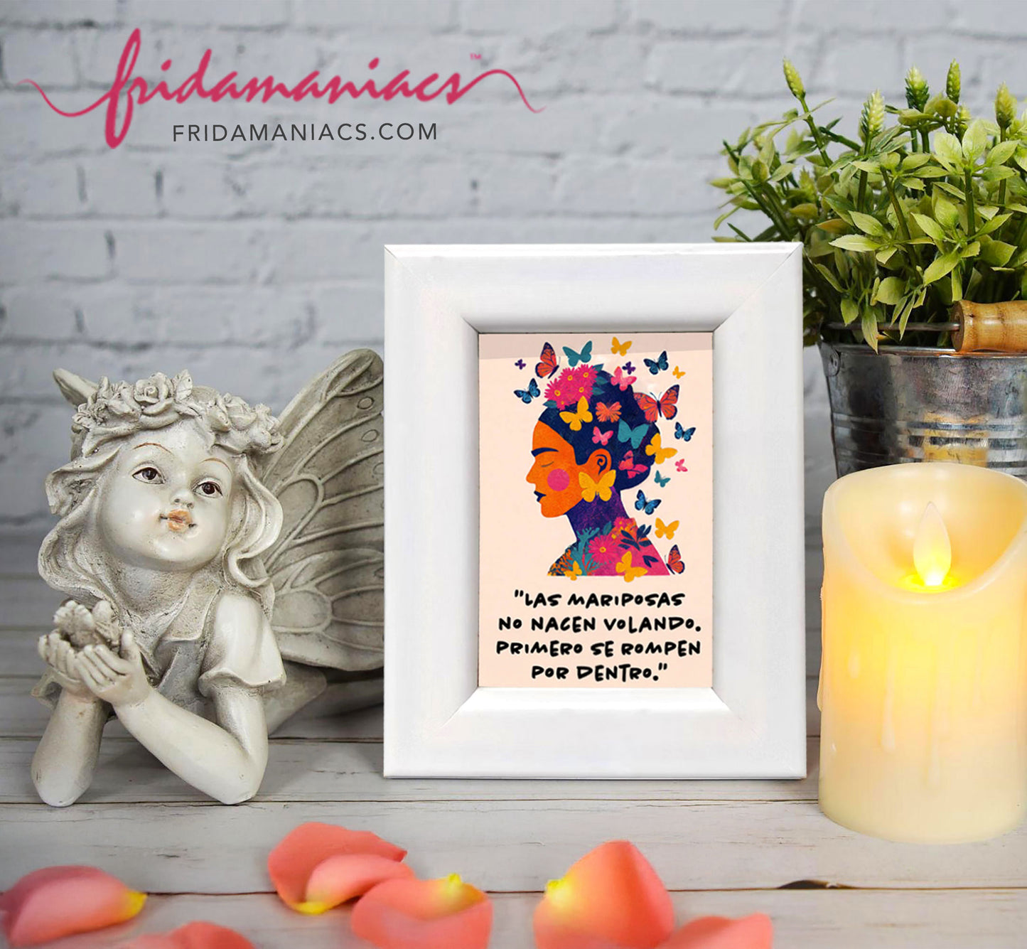 Mini Framed Butterfly Inspirational Art Print
