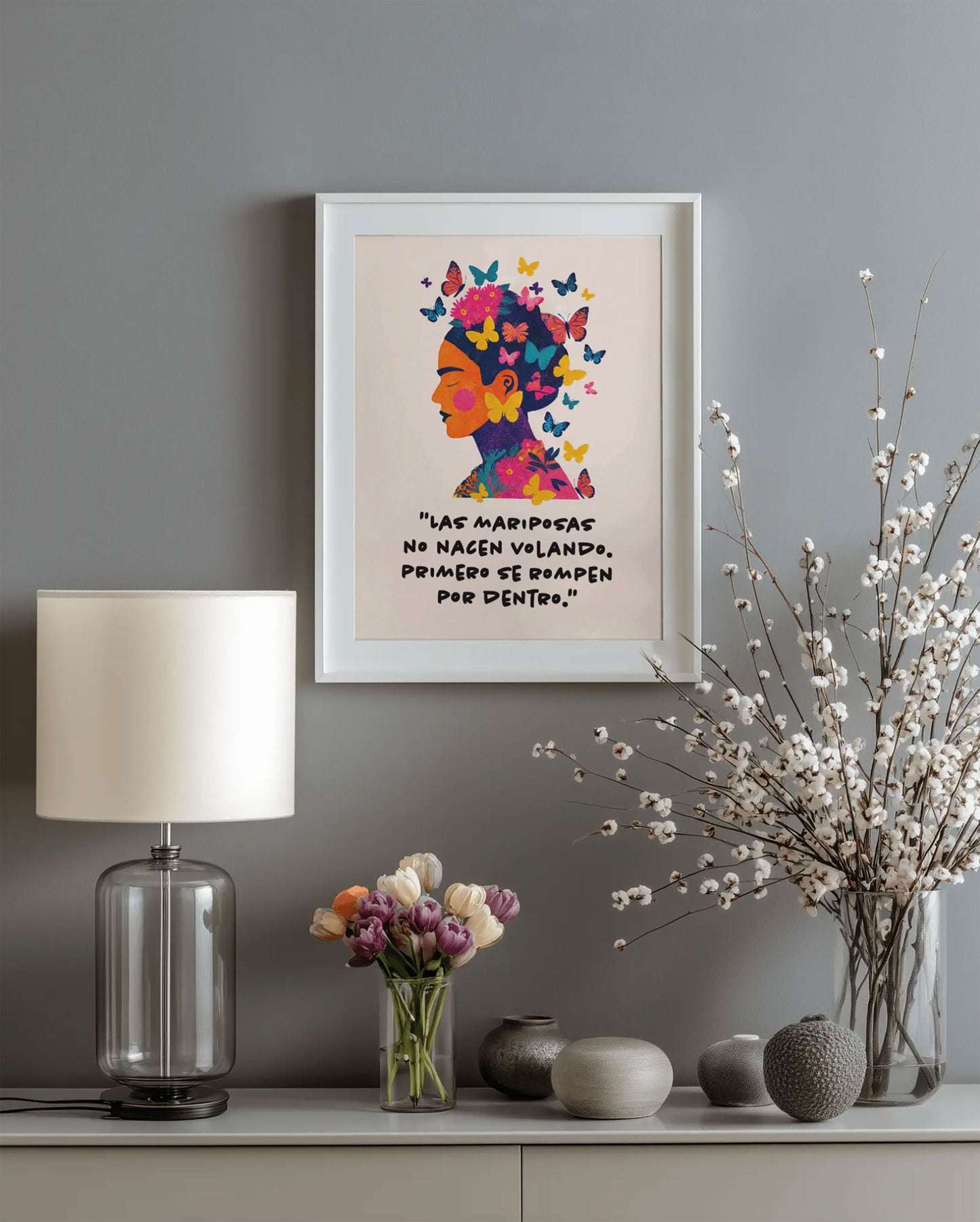 Frida Kahlo Butterfly Wall Art Print
