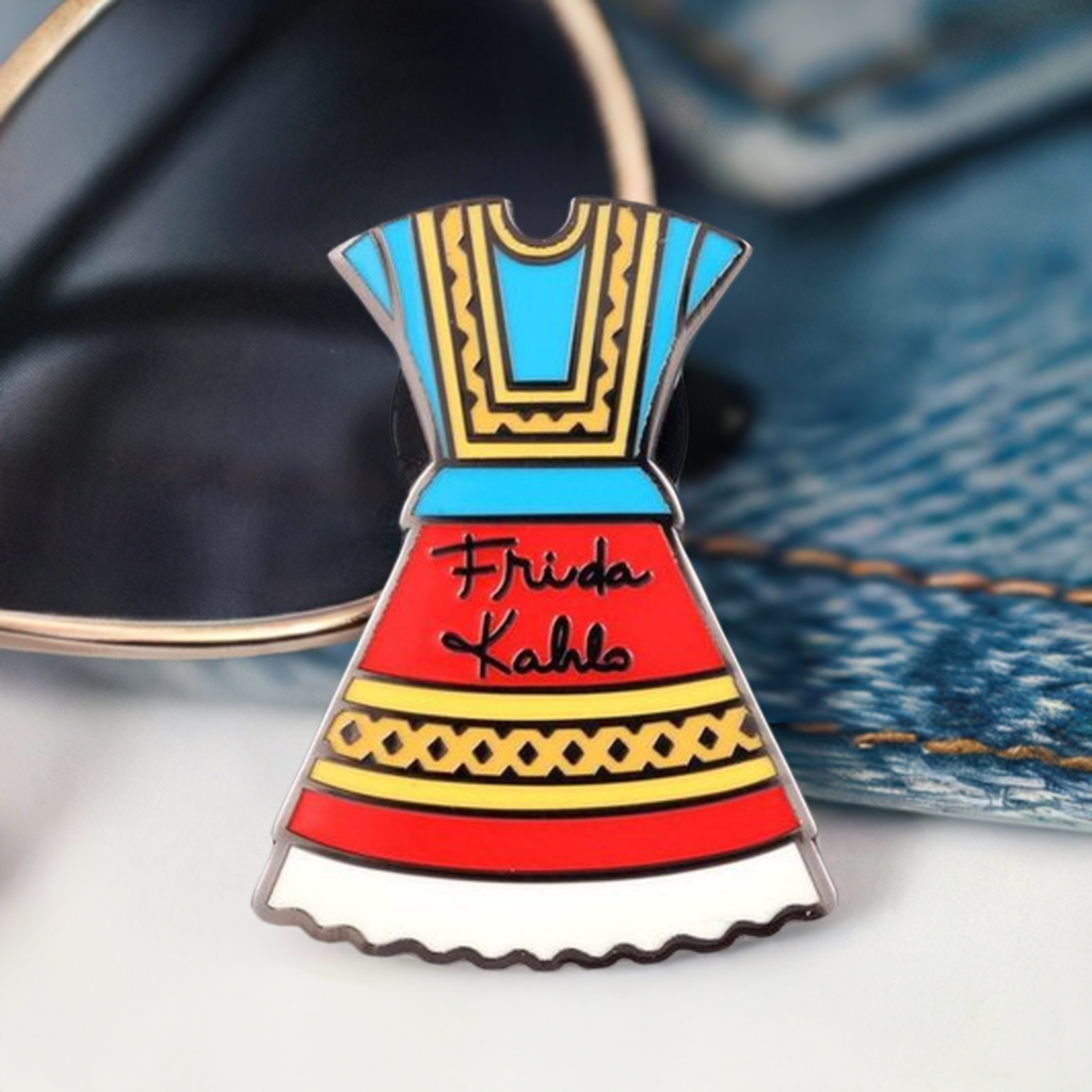 Frida Mexican Dress Enamel Pin