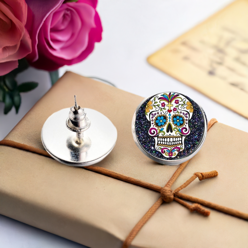 Sugar skull Mexican earrings