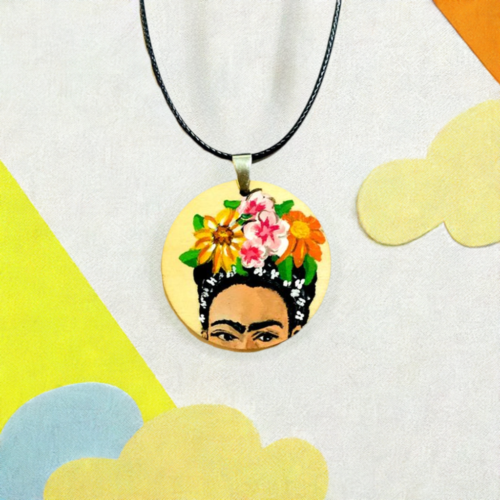 Colorful frida inspired necklace