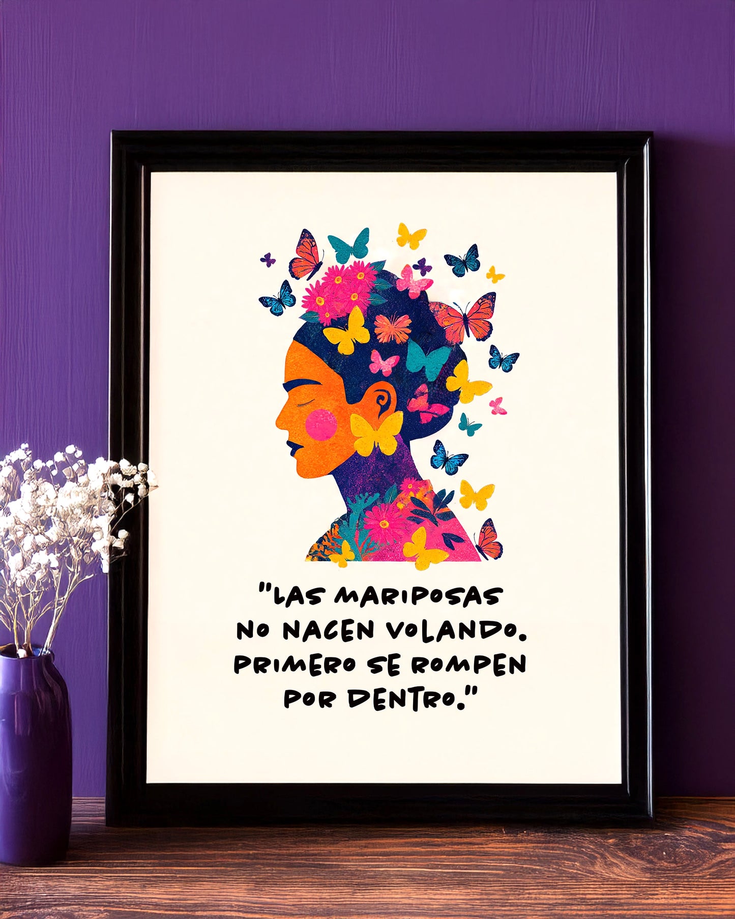 Frida Kahlo Butterfly Wall Art Print