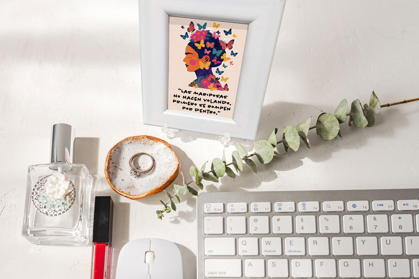 Mini Framed Butterfly Inspirational Art Print