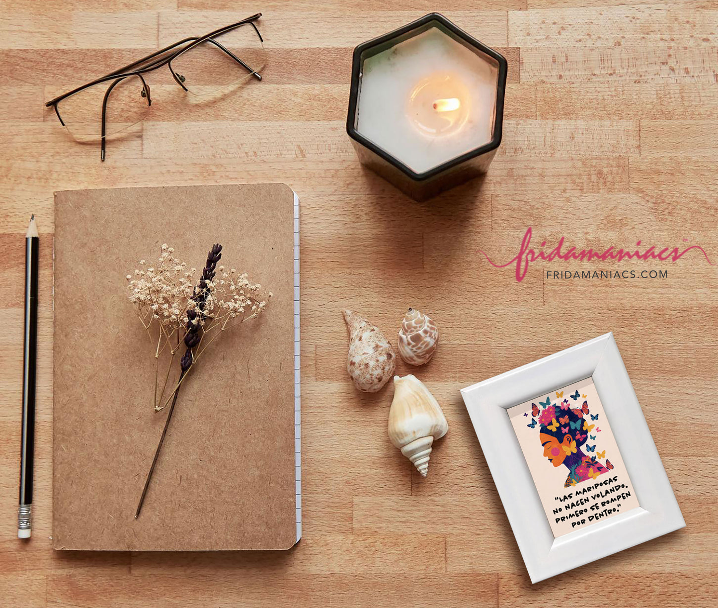 Mini Framed Butterfly Inspirational Art Print
