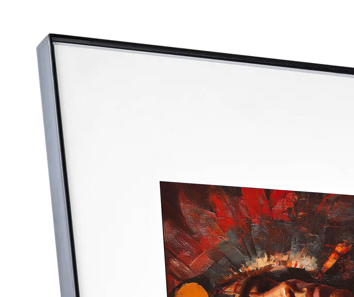 Framed Aztec Warrior Art Print: Salute to the Sun (11 x 14 inches)