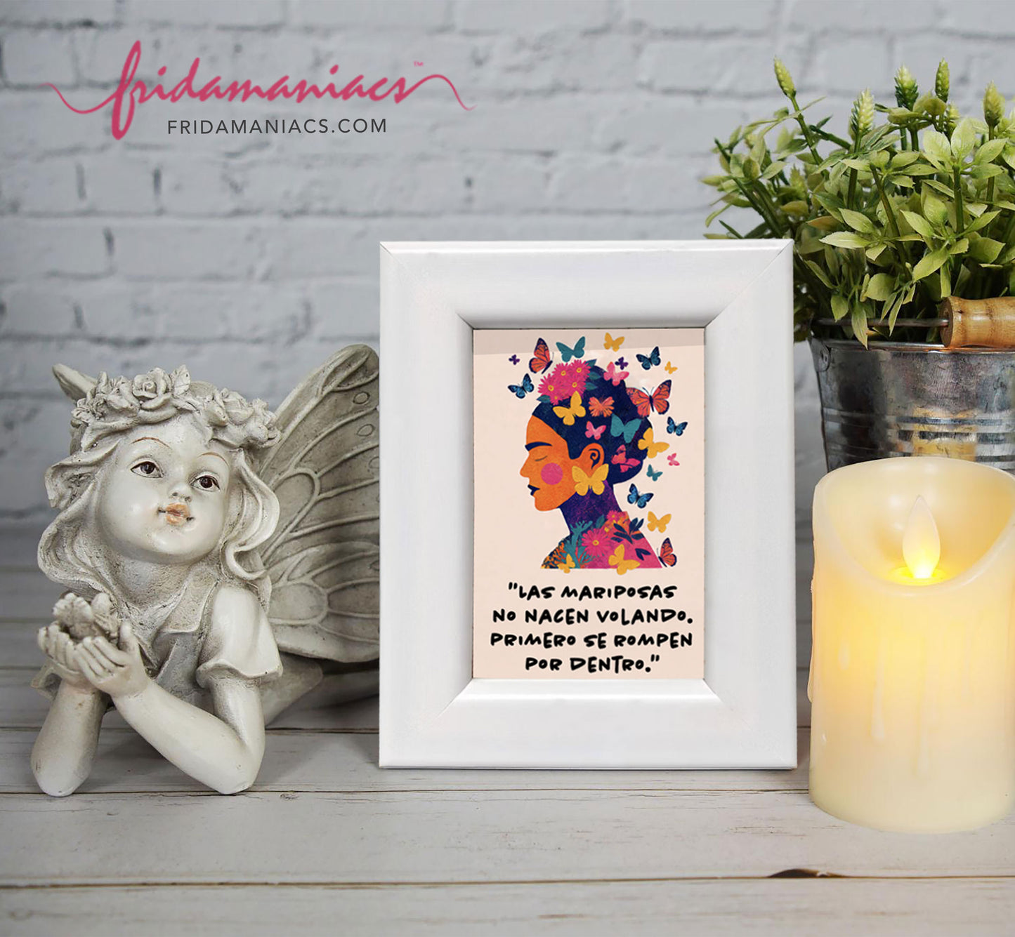 Mini Framed Butterfly Inspirational Art Print