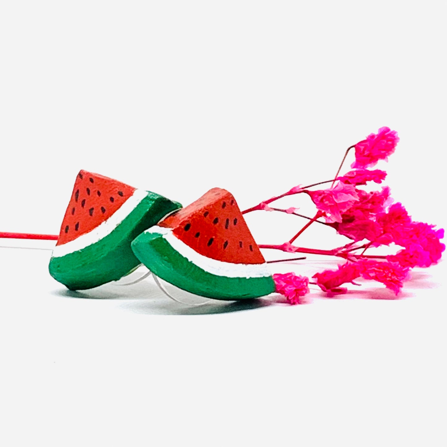 Watermelon Clay Earrings
