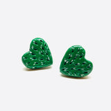 Heart cactus earrings. Handmade clay jewelry. Mexican folk art by fridamaniacs. Frida Kahlo inspired. Mexico nopales corazon aretes