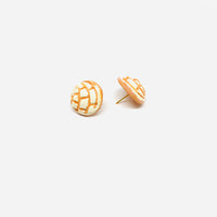 Concha Earrings: White Vanilla Conchitas Clay Earrings. Mexican jewelry. Clay jewelry. Pand Dulce Concha aretes. Concha Clay earrings inspired by Frida Kahlo. Fridamaniacs and Fridalovers Women and Girls gift idea 