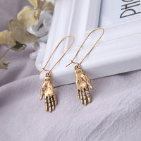 Hand Earrings Frida Kahlo gold antique rustic mexican jewelry fridamania fridalovers women girls gift idea