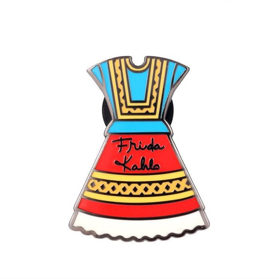 Frida Kahlo Dress Pin
