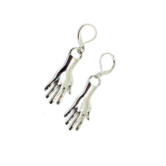 mexican silver hand earrings frida kahlo inspired jewelry