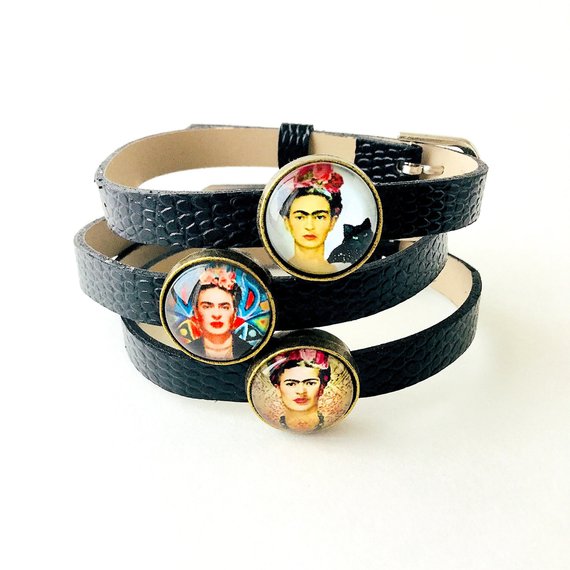 Frida Inspired Leather Bracelet Set