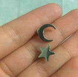 Moon-Star Stud Mexican Earrings