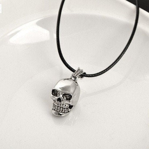 Skull Necklace & Pendant, Silver Skull Pendant, Skull Jewelry, Mexican Inspired Jewelry, Sugar Skull, Men Jewelry, Day of the Dead, Calavera