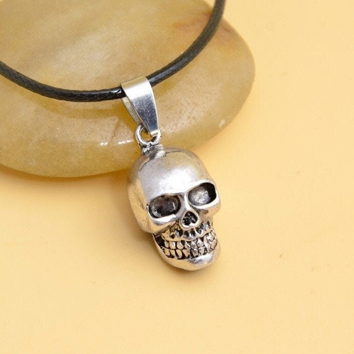 Skull Necklace & Pendant, Silver Skull Pendant, Skull Jewelry, Mexican Inspired Jewelry, Sugar Skull, Men Jewelry, Day of the Dead, Calavera