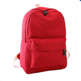 Red cotton fabric backpack